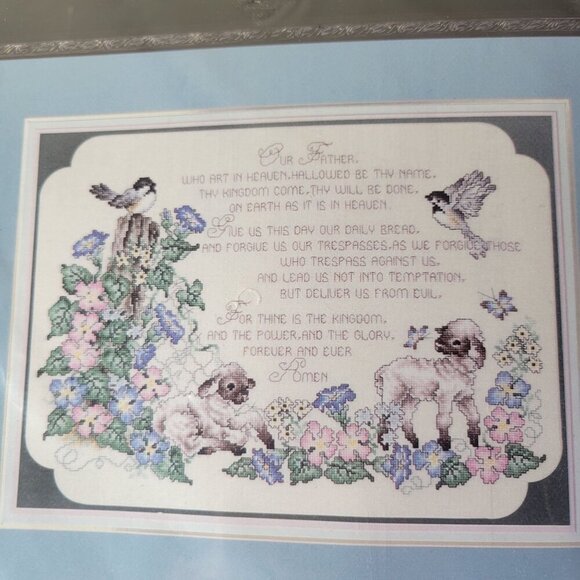 Vintage Janlynn Counted Cross Stitch "For Thine Is The Kingdom" Kit 1991 - Picture 2 of 3